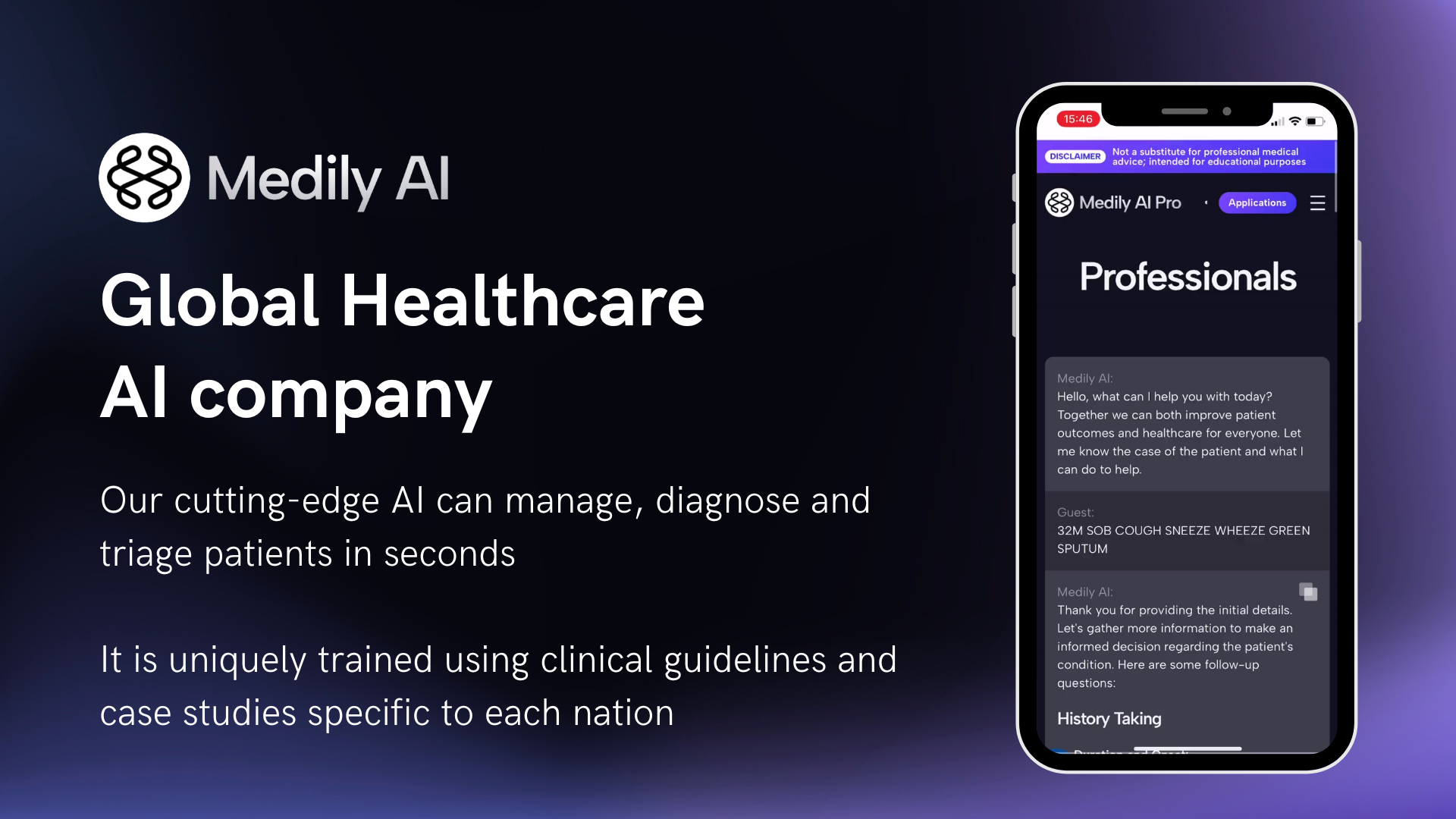 Medily AI medical professionals support tool.png