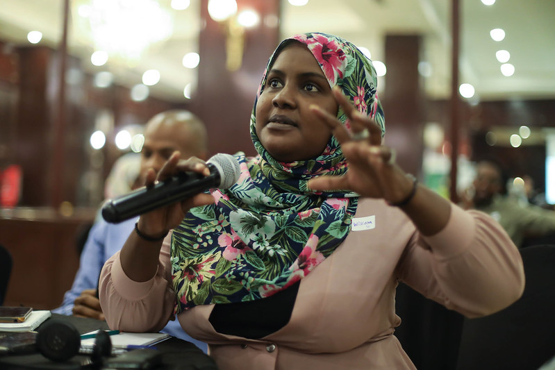 Social entrepreneur participating in Khartoum training in 2020