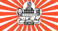 Dom Llewellyn, Liam Black and Tim West in Good Leaders Clinic design