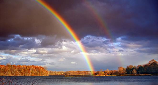 Pot of gold at the end of the rainbow