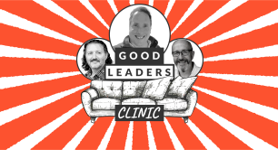 Dom Llewellyn, Liam Black and Tim West in Good Leaders Clinic design